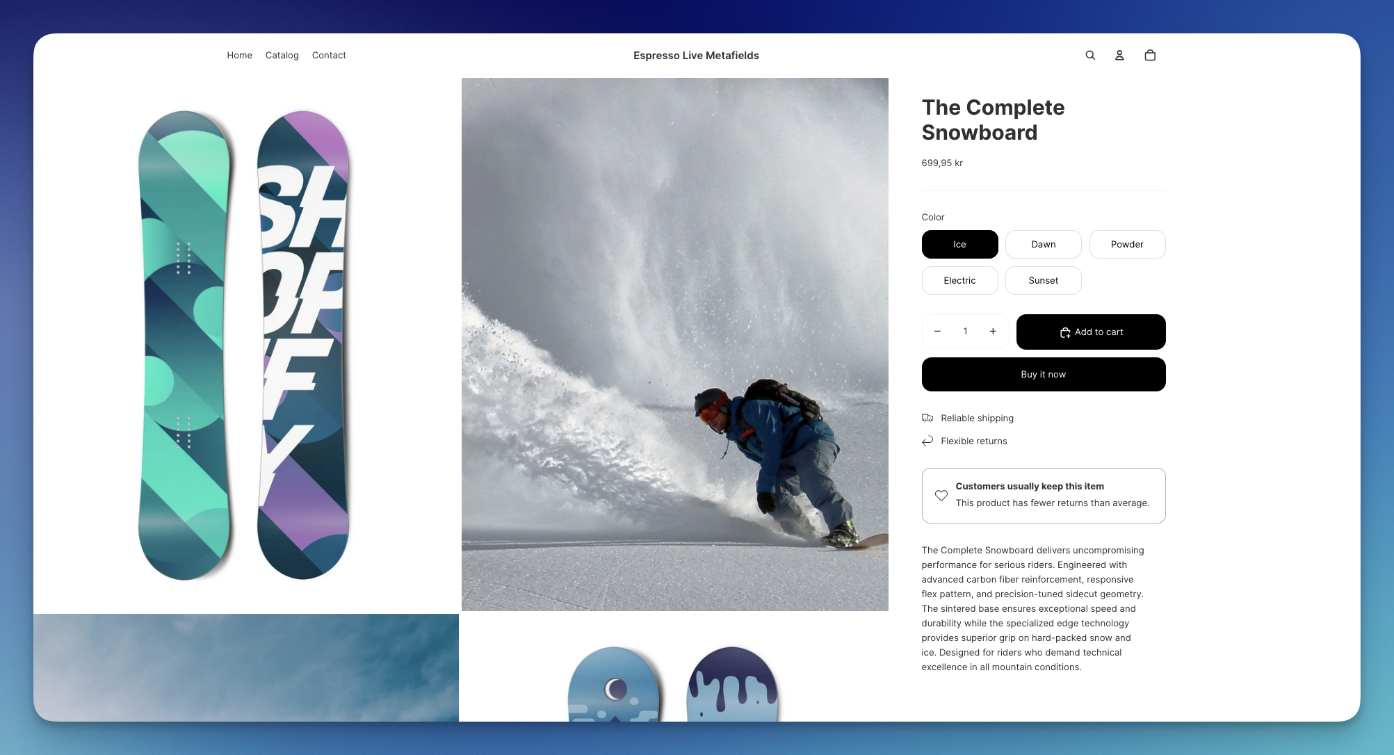 Product live visitor count on a product page